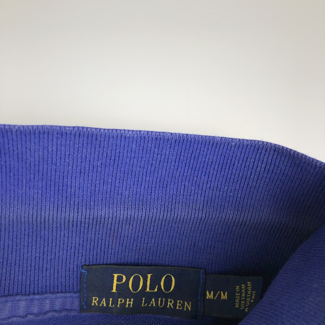 Ralph Lauren POLO RALPH LAUREN short sleeve polo shirt, men's size M cotton blue type Vintage Second Hand
