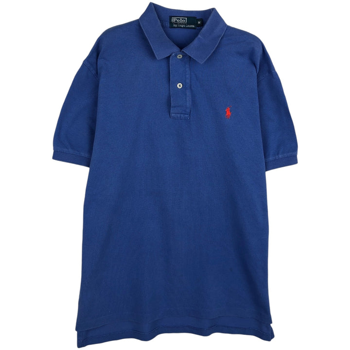 Ralph Lauren POLO by Ralph Lauren short sleeve polo shirt, men's size M cotton Blue type light blue Vintage Second Hand