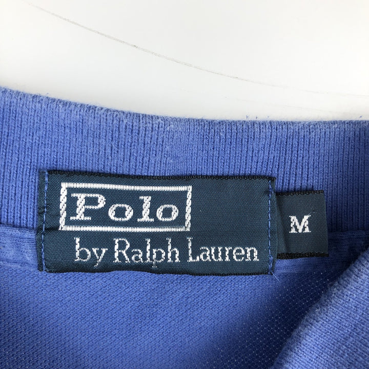 Ralph Lauren POLO by Ralph Lauren short sleeve polo shirt, men's size M cotton Blue type light blue Vintage Second Hand