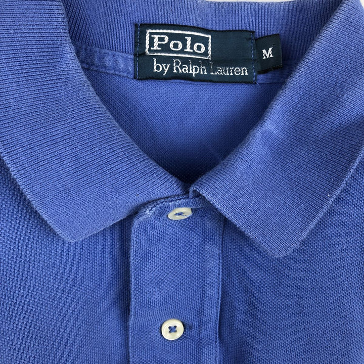Ralph Lauren POLO by Ralph Lauren short sleeve polo shirt, men's size M cotton Blue type light blue Vintage Second Hand