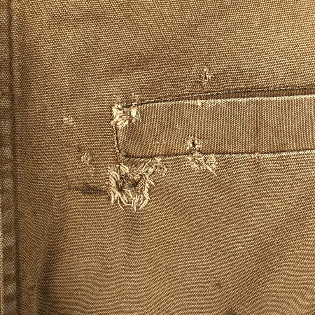 1990'S Carhartt Duck Vest, Made in USA, Men's Size L (approx.), Vintage cotton brown type Vintage Second Hand