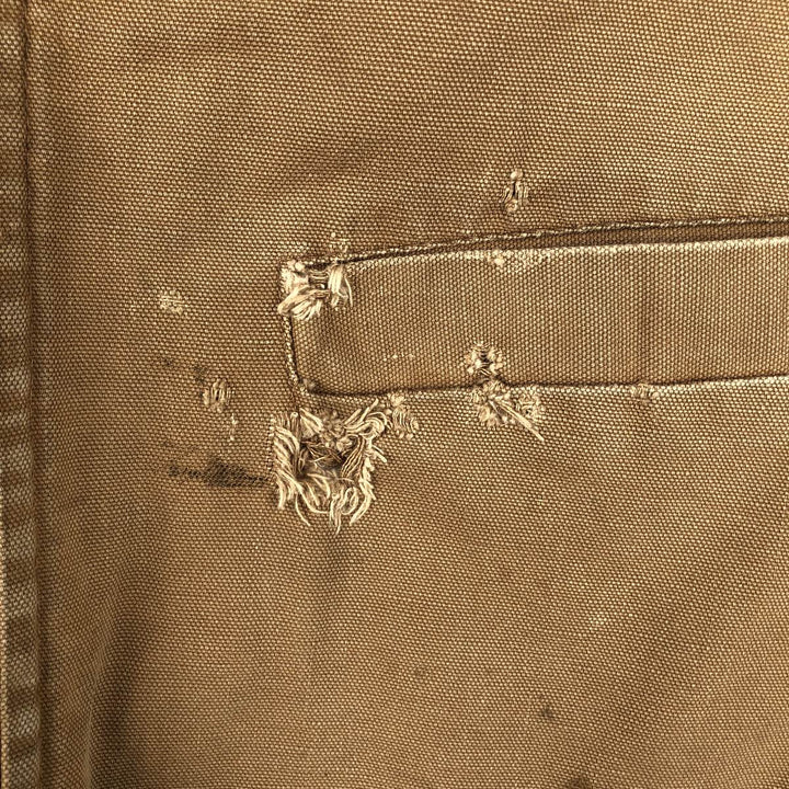 1990'S Carhartt Duck Vest, Made in USA, Men's Size L (approx.), Vintage cotton brown type Vintage Second Hand