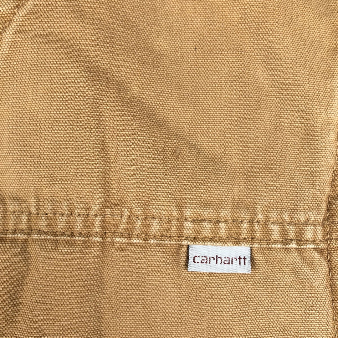 1990'S Carhartt Duck Vest, Made in USA, Men's Size L (approx.), Vintage cotton brown type Vintage Second Hand