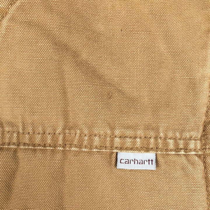 1990'S Carhartt Duck Vest, Made in USA, Men's Size L (approx.), Vintage cotton brown type Vintage Second Hand