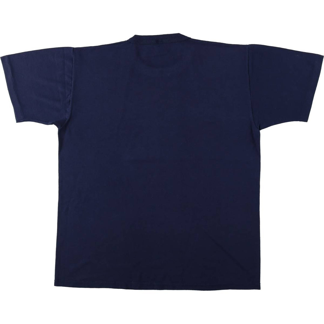 Vintage 90'S Russell print T-shirt, Made in USA, Men's Size L cotton navy blue type Vintage Second Hand