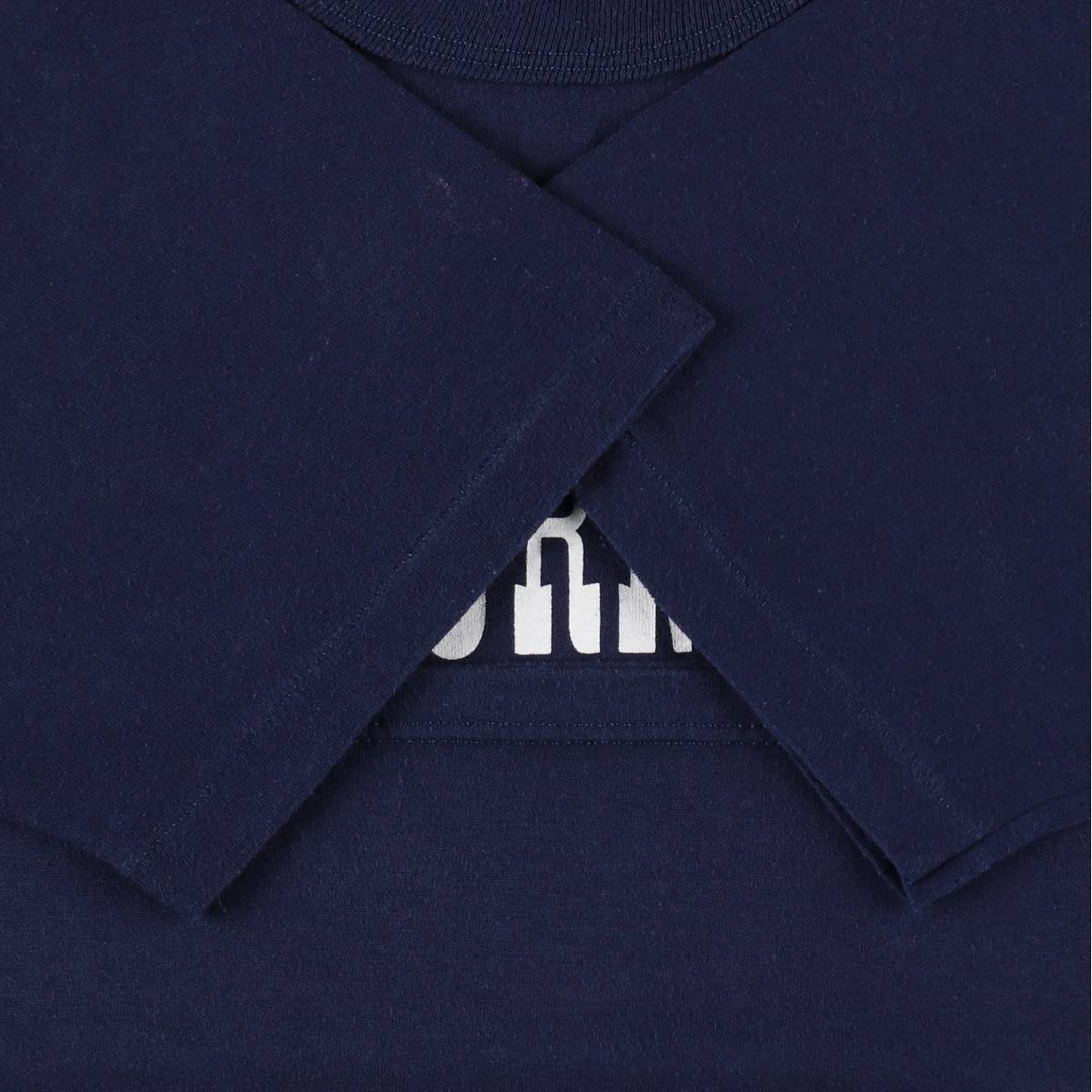 Vintage 90'S Russell print T-shirt, Made in USA, Men's Size L cotton navy blue type Vintage Second Hand
