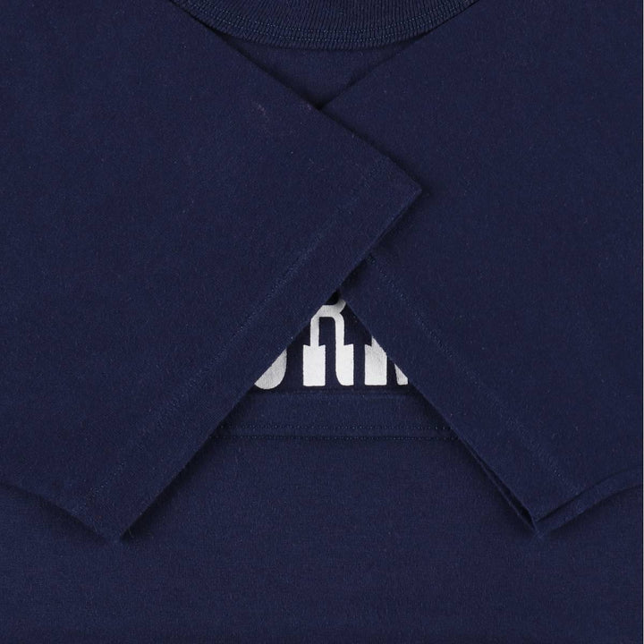 Vintage 90'S Russell print T-shirt, Made in USA, Men's Size L cotton navy blue type Vintage Second Hand