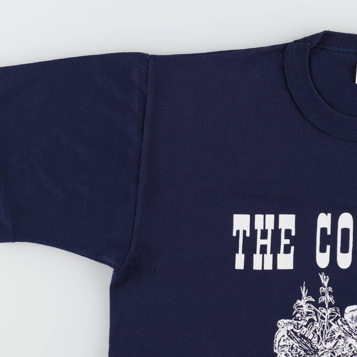 Vintage 90'S Russell print T-shirt, Made in USA, Men's Size L cotton navy blue type Vintage Second Hand