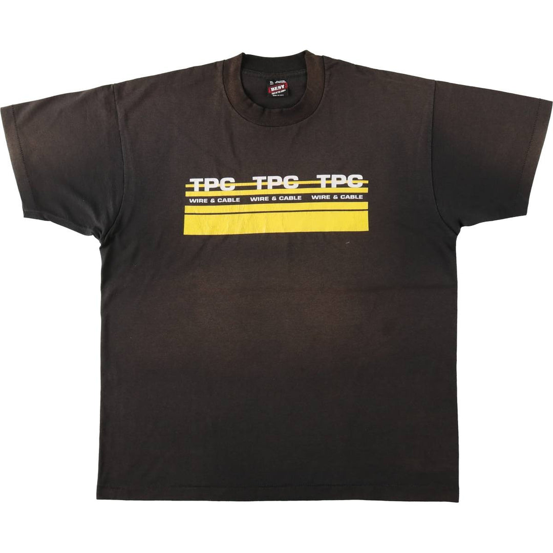 90'S Fruit of the Loom Best Printed T-shirt, Made in USA, Men's XL, Vintage cotton black type Vintage Second Hand