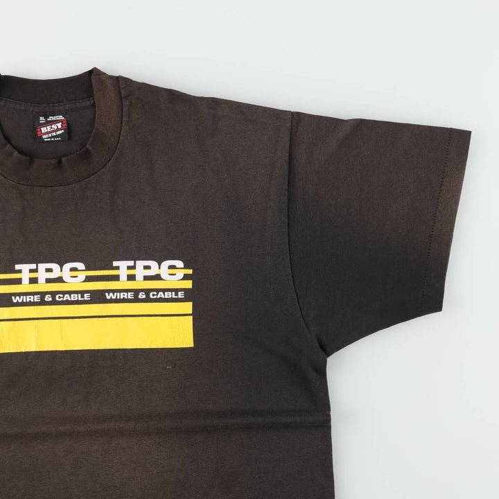 90'S Fruit of the Loom Best Printed T-shirt, Made in USA, Men's XL, Vintage cotton black type Vintage Second Hand