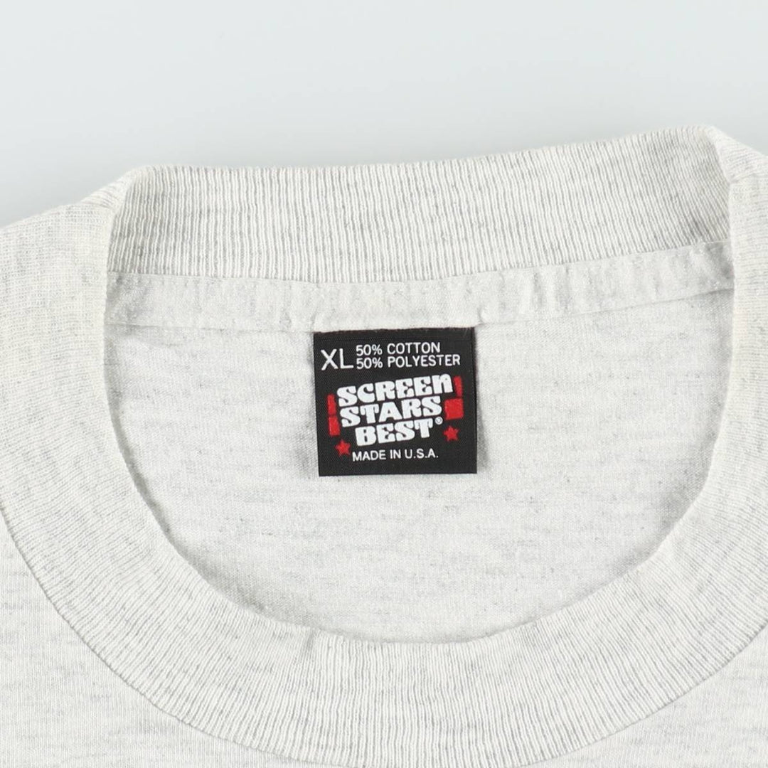 90'S Screen Stars Best Printed T-shirt Made in USA Men's XL Vintage cotton white type Vintage Second Hand