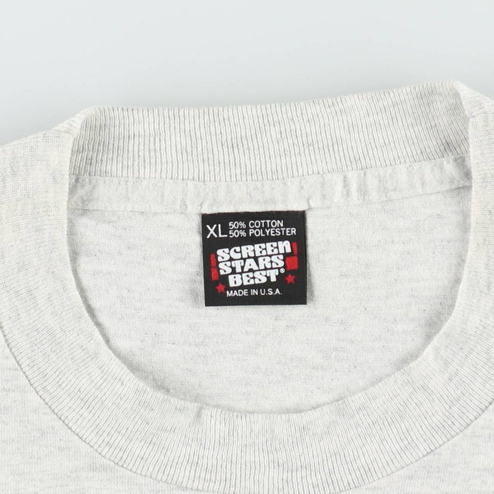 90'S Screen Stars Best Printed T-shirt Made in USA Men's XL Vintage cotton white type Vintage Second Hand