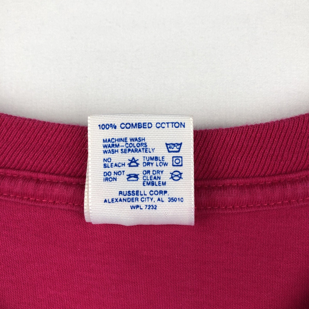 Vintage 80'S Jerseys Printed T-shirt, Made in USA, Men's L cotton pink type Vintage Second Hand