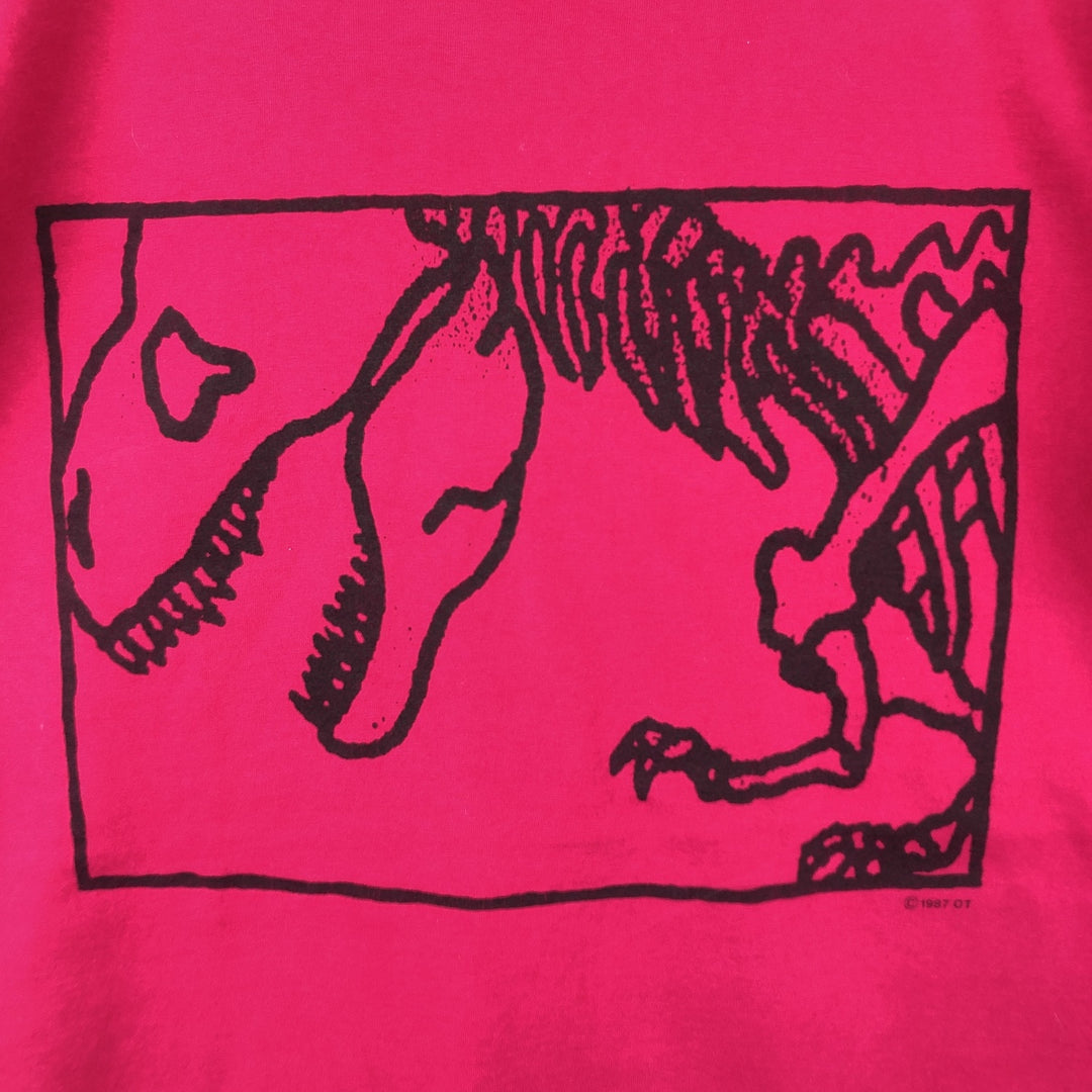 Vintage 80'S Jerseys Printed T-shirt, Made in USA, Men's L cotton pink type Vintage Second Hand