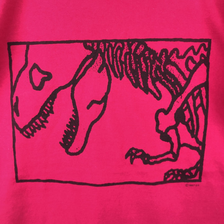 Vintage 80'S Jerseys Printed T-shirt, Made in USA, Men's L cotton pink type Vintage Second Hand