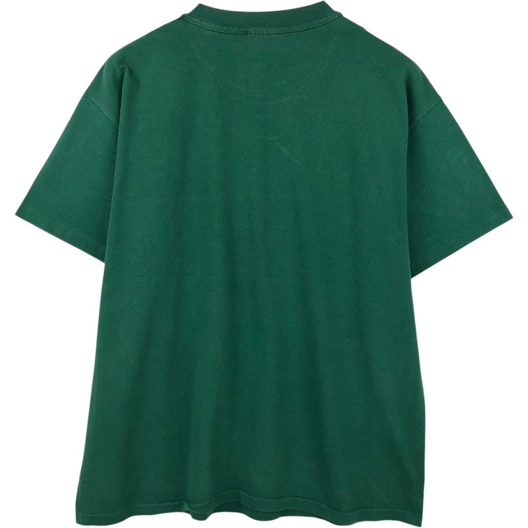 90'S Hanes Heavyweight Print T-Shirt, Men's XL equivalent, Vintage cotton green type Vintage Second Hand