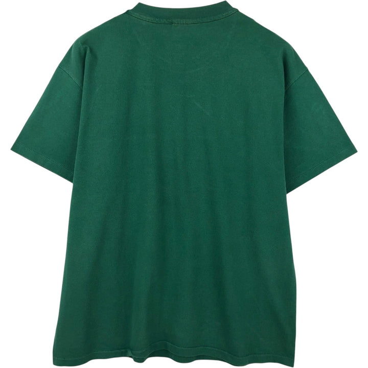 90'S Hanes Heavyweight Print T-Shirt, Men's XL equivalent, Vintage cotton green type Vintage Second Hand