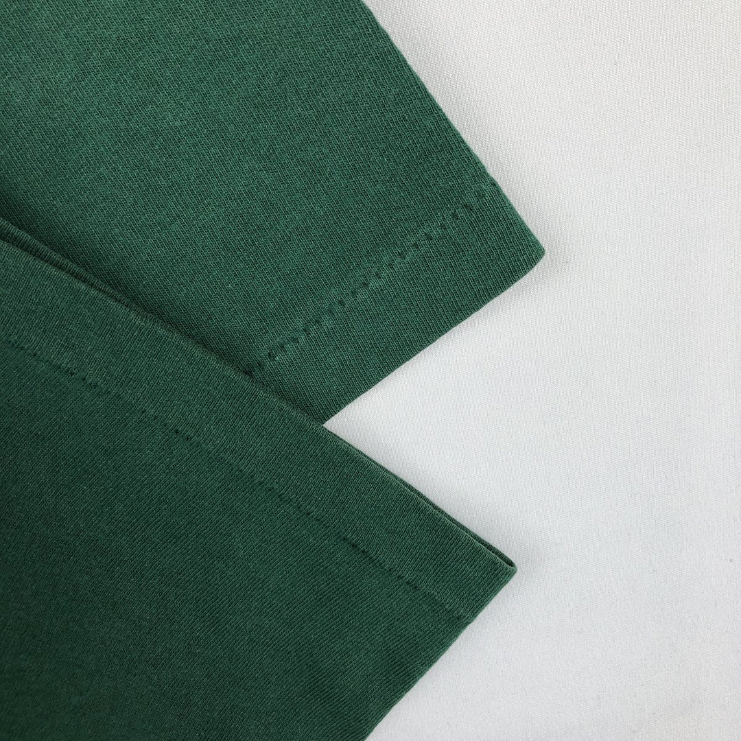 90'S Hanes Heavyweight Print T-Shirt, Men's XL equivalent, Vintage cotton green type Vintage Second Hand