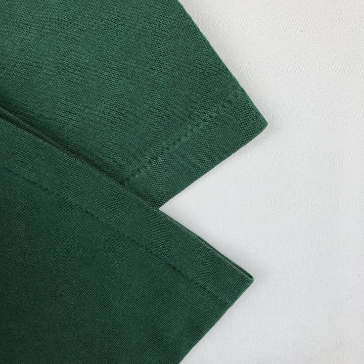 90'S Hanes Heavyweight Print T-Shirt, Men's XL equivalent, Vintage cotton green type Vintage Second Hand