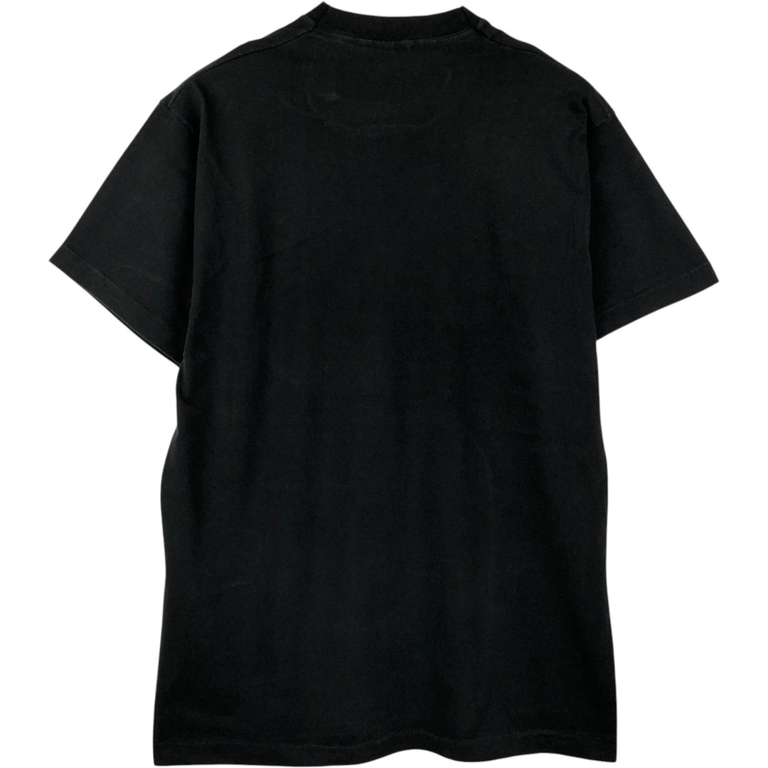 90'S Fruit of the Loom printed T-shirt, made in the USA, men's XL size, vintage cotton black type Vintage Second Hand