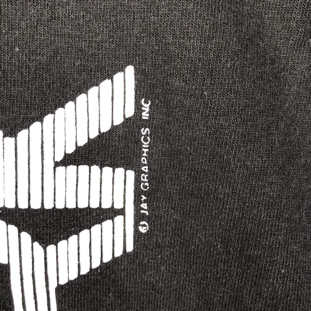 90'S Fruit of the Loom printed T-shirt, made in the USA, men's XL size, vintage cotton black type Vintage Second Hand