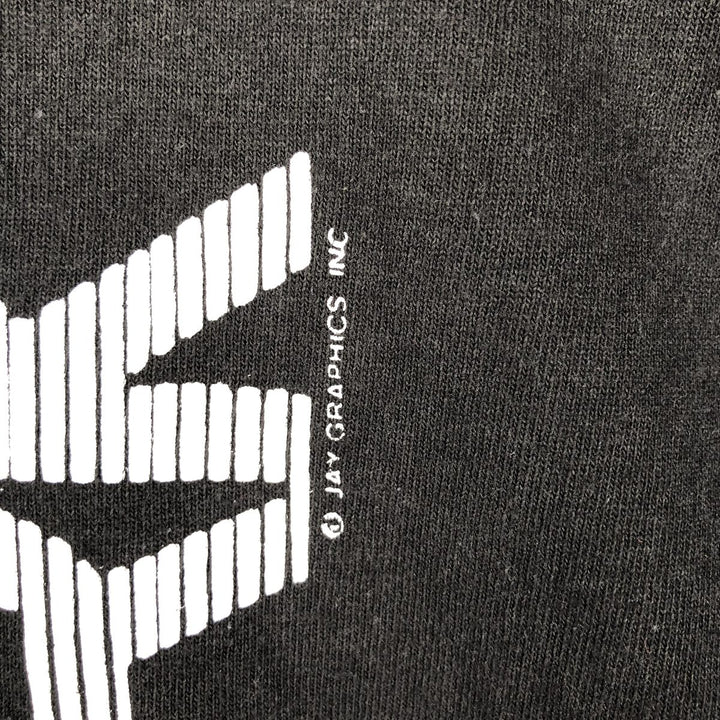 90'S Fruit of the Loom printed T-shirt, made in the USA, men's XL size, vintage cotton black type Vintage Second Hand