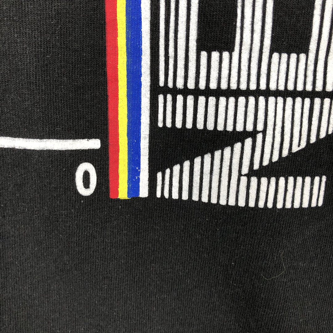 90'S Fruit of the Loom printed T-shirt, made in the USA, men's XL size, vintage cotton black type Vintage Second Hand