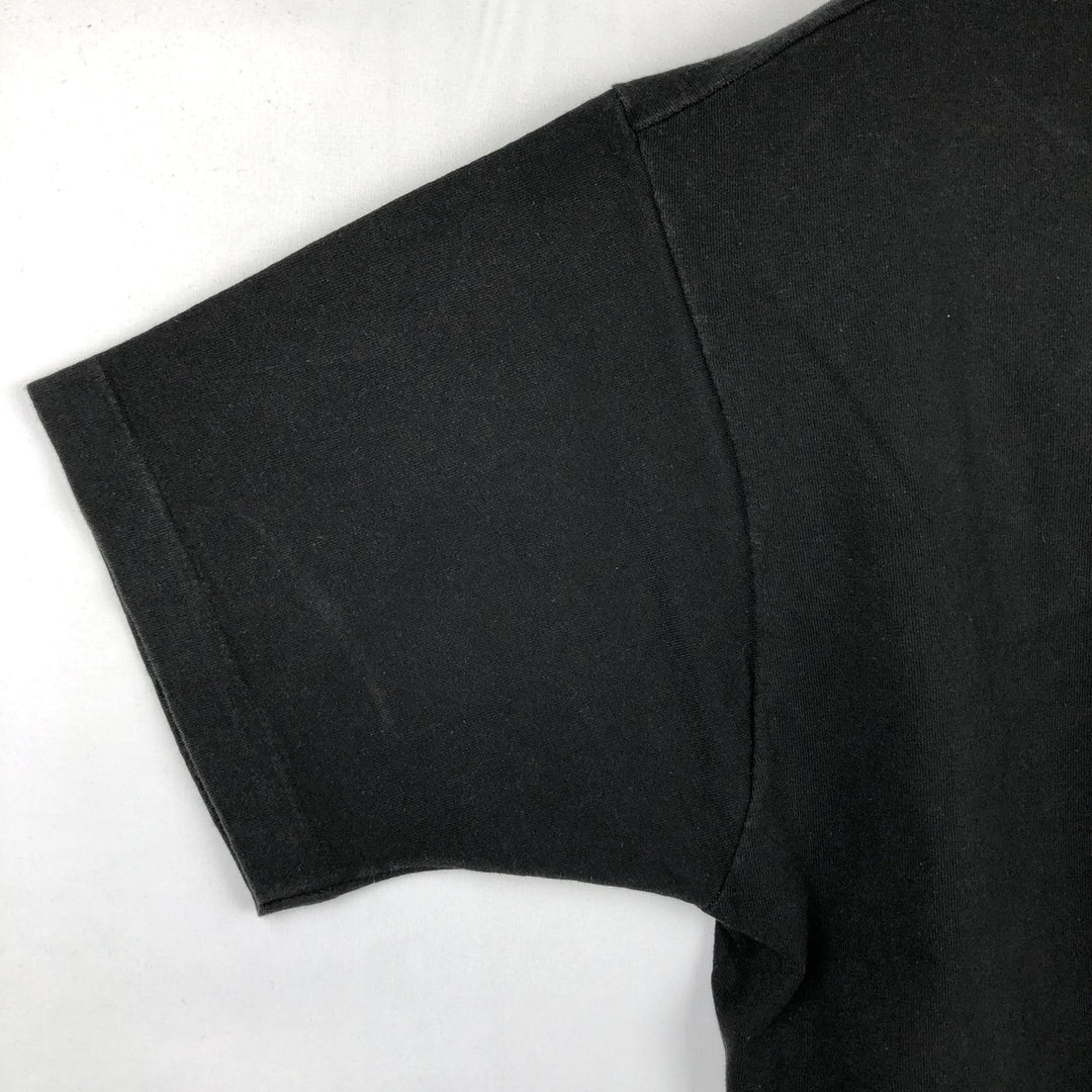 90'S Fruit of the Loom printed T-shirt, made in the USA, men's XL size, vintage cotton black type Vintage Second Hand