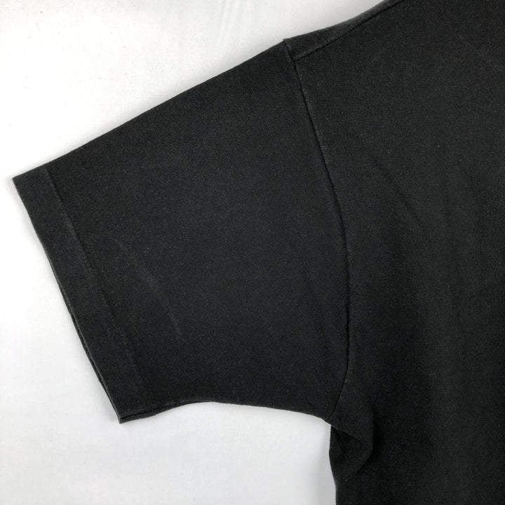 90'S Fruit of the Loom printed T-shirt, made in the USA, men's XL size, vintage cotton black type Vintage Second Hand