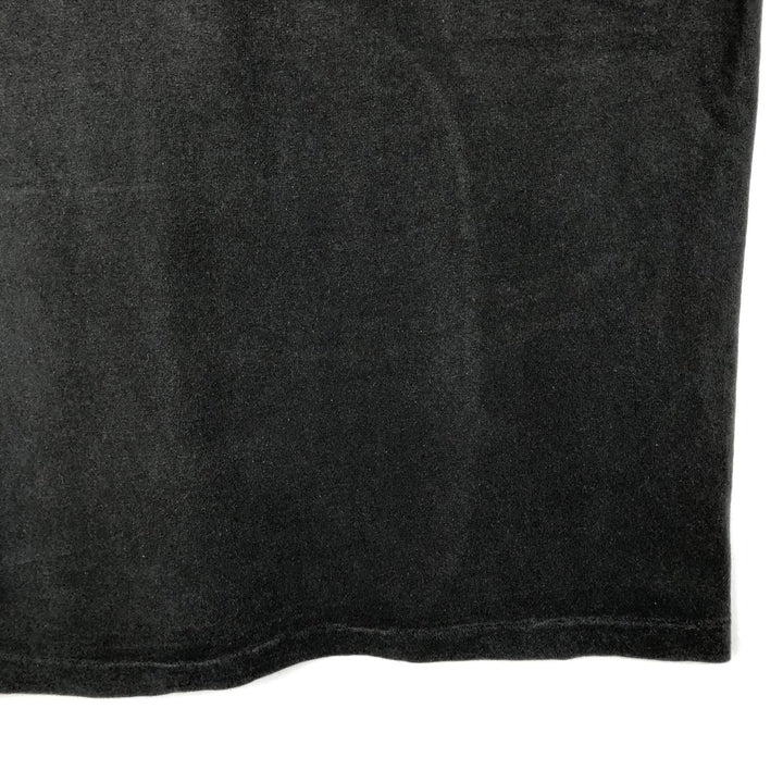90'S Fruit of the Loom printed T-shirt, made in the USA, men's XL size, vintage cotton black type Vintage Second Hand