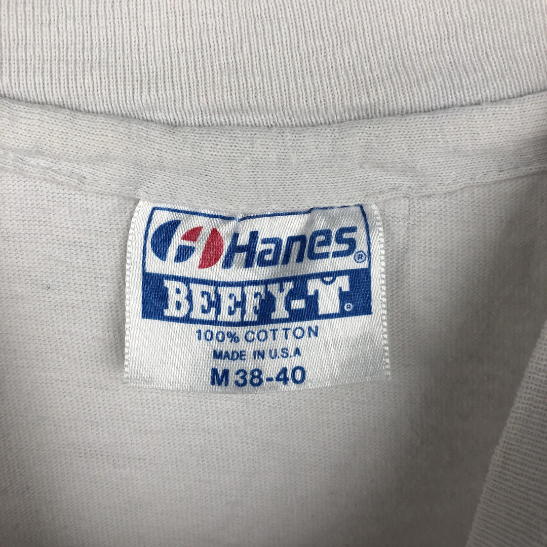 1980'S Hanes BEEFY-T Blue Tag Souvenir T-Shirt, Made in USA, Men's Size M (approx.), Vintage cotton white type Vintage Second Hand