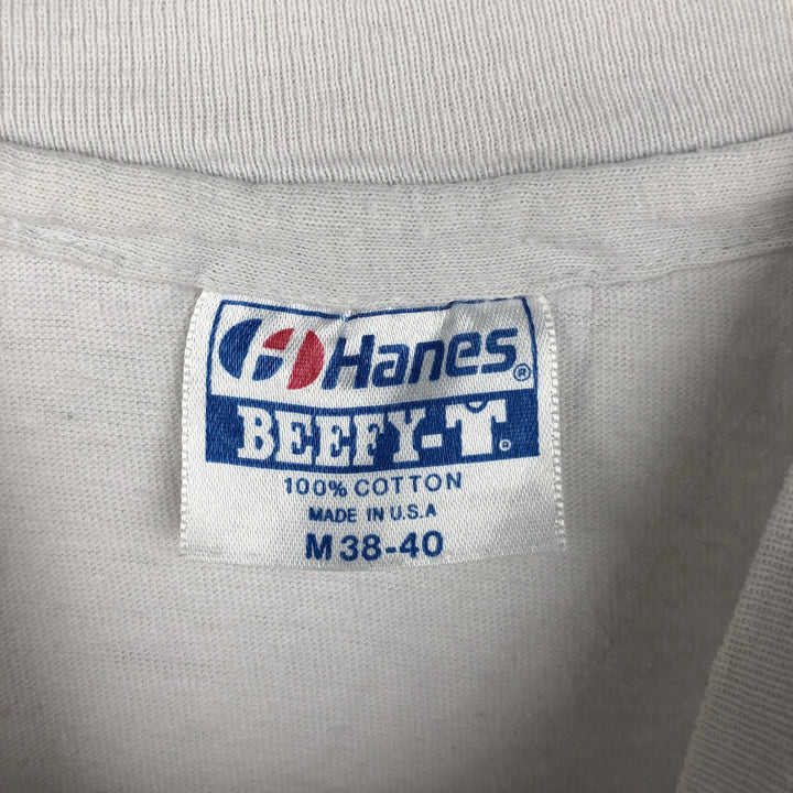 1980'S Hanes BEEFY-T Blue Tag Souvenir T-Shirt, Made in USA, Men's Size M (approx.), Vintage cotton white type Vintage Second Hand