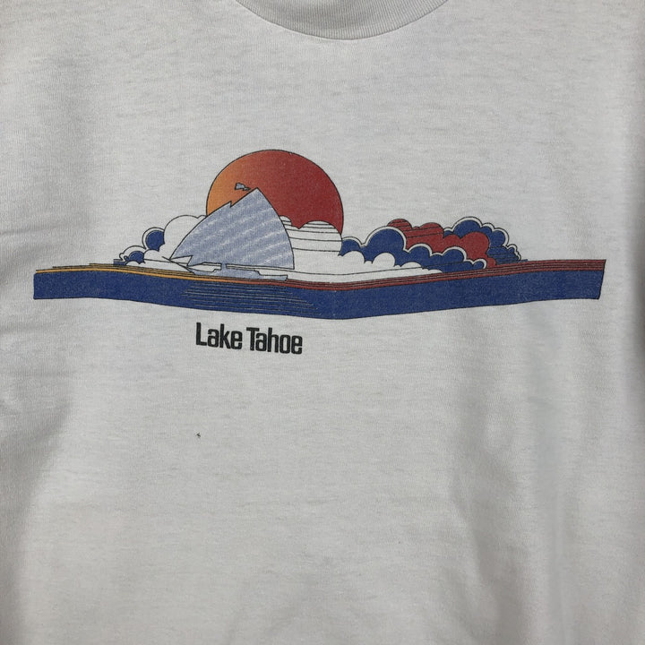 1980'S Hanes BEEFY-T Blue Tag Souvenir T-Shirt, Made in USA, Men's Size M (approx.), Vintage cotton white type Vintage Second Hand