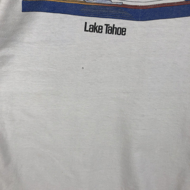 1980'S Hanes BEEFY-T Blue Tag Souvenir T-Shirt, Made in USA, Men's Size M (approx.), Vintage cotton white type Vintage Second Hand