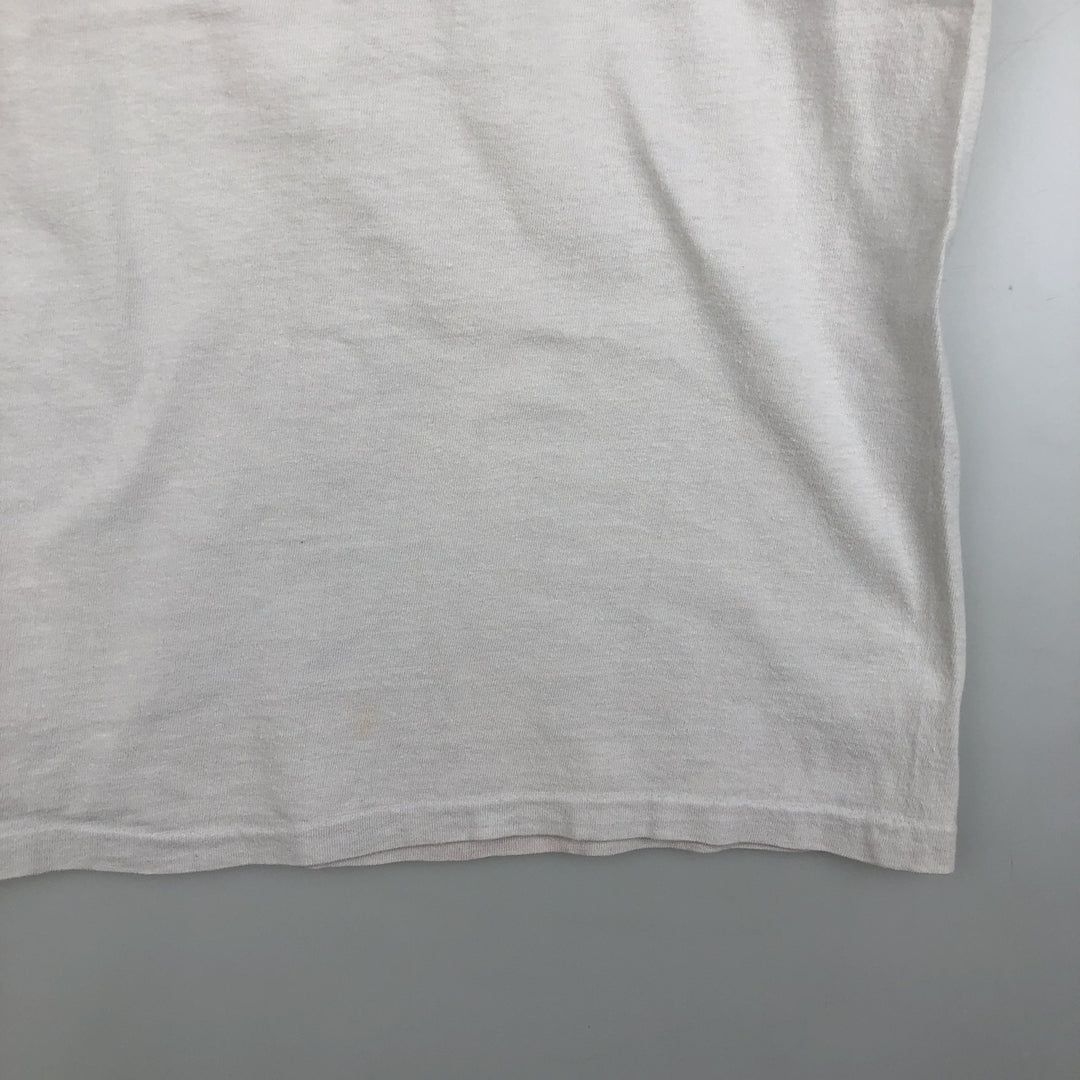 1980'S Hanes BEEFY-T Blue Tag Souvenir T-Shirt, Made in USA, Men's Size M (approx.), Vintage cotton white type Vintage Second Hand