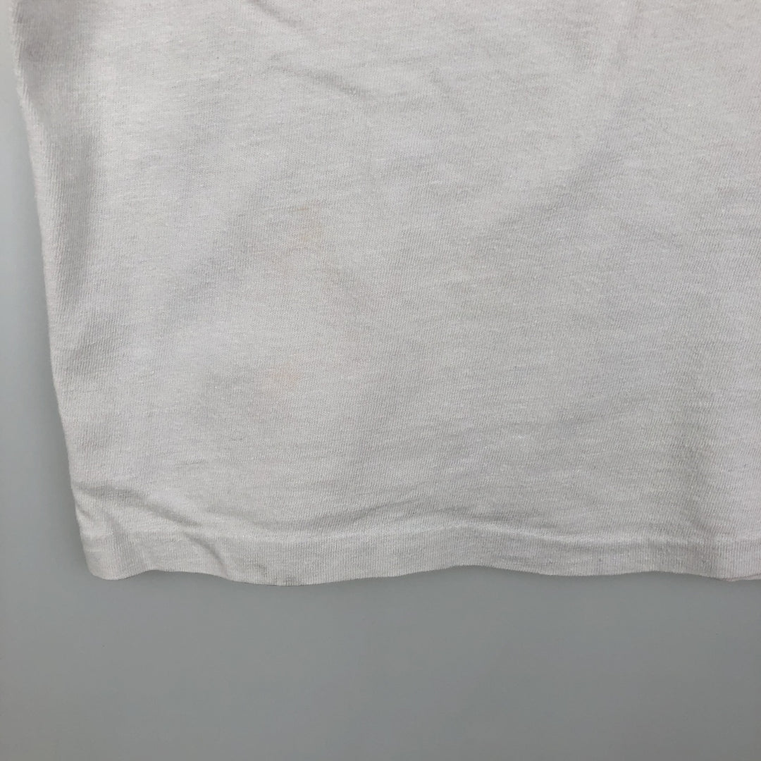 1980'S Hanes BEEFY-T Blue Tag Souvenir T-Shirt, Made in USA, Men's Size M (approx.), Vintage cotton white type Vintage Second Hand