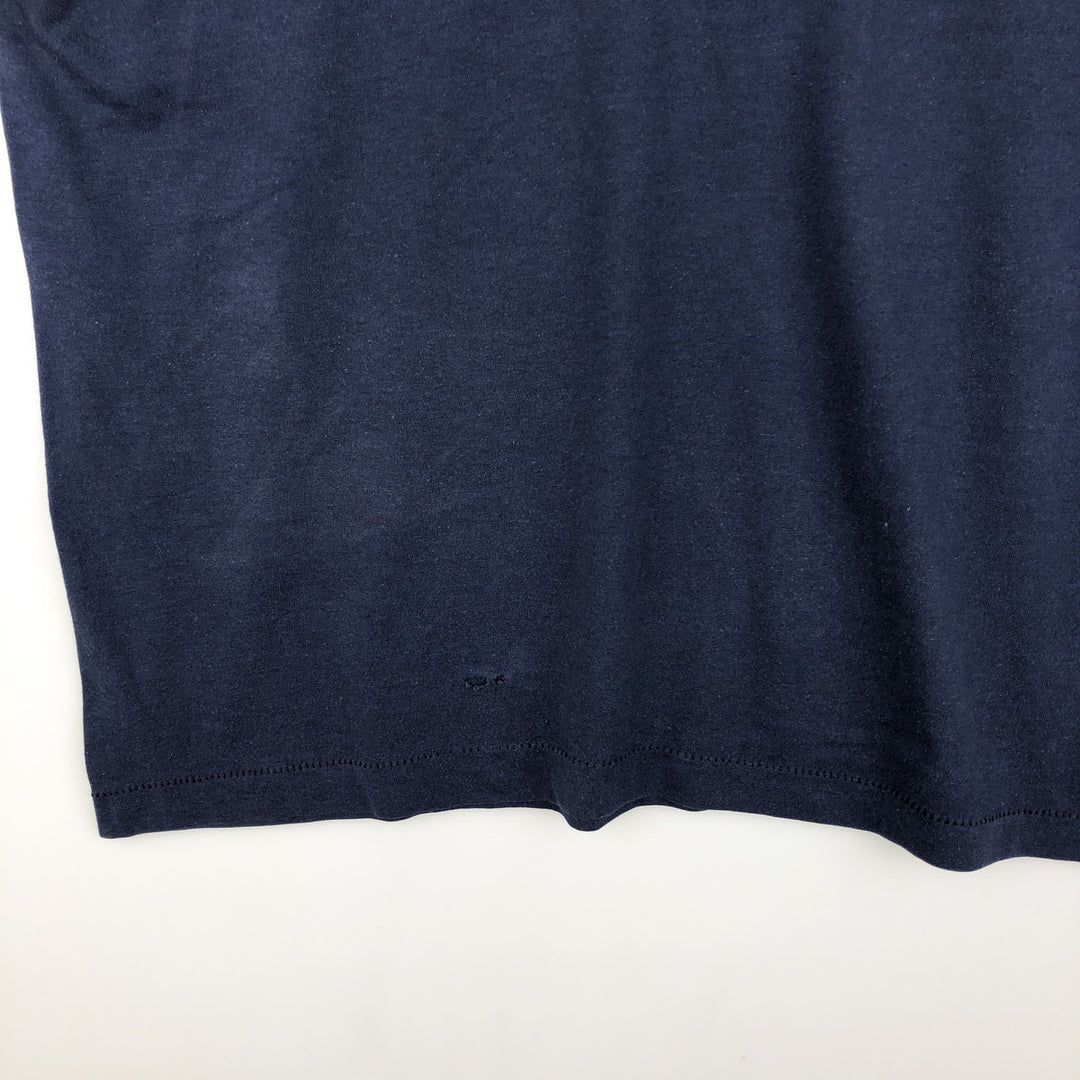 80s-90'S Screen Stars message print T-shirt, Made in USA, Men's XXL equivalent, Vintage cotton navy blue type Vintage Second Hand