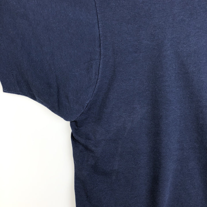 80s-90'S Screen Stars message print T-shirt, Made in USA, Men's XXL equivalent, Vintage cotton navy blue type Vintage Second Hand
