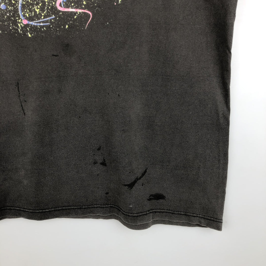 80s-90'S Stedman Print T-Shirt, Made in USA, Men's XL equivalent, Vintage cotton Charcoal Vintage Second Hand