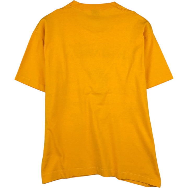 90'S Fruit of the Loom printed T-shirt, made in the USA, men's XL size, vintage cotton yellow type Vintage Second Hand