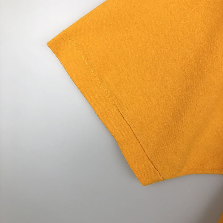90'S Fruit of the Loom printed T-shirt, made in the USA, men's XL size, vintage cotton yellow type Vintage Second Hand