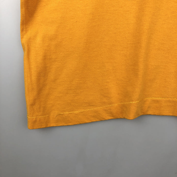 90'S Fruit of the Loom printed T-shirt, made in the USA, men's XL size, vintage cotton yellow type Vintage Second Hand