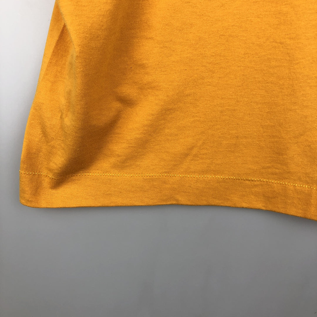 90'S Fruit of the Loom printed T-shirt, made in the USA, men's XL size, vintage cotton yellow type Vintage Second Hand