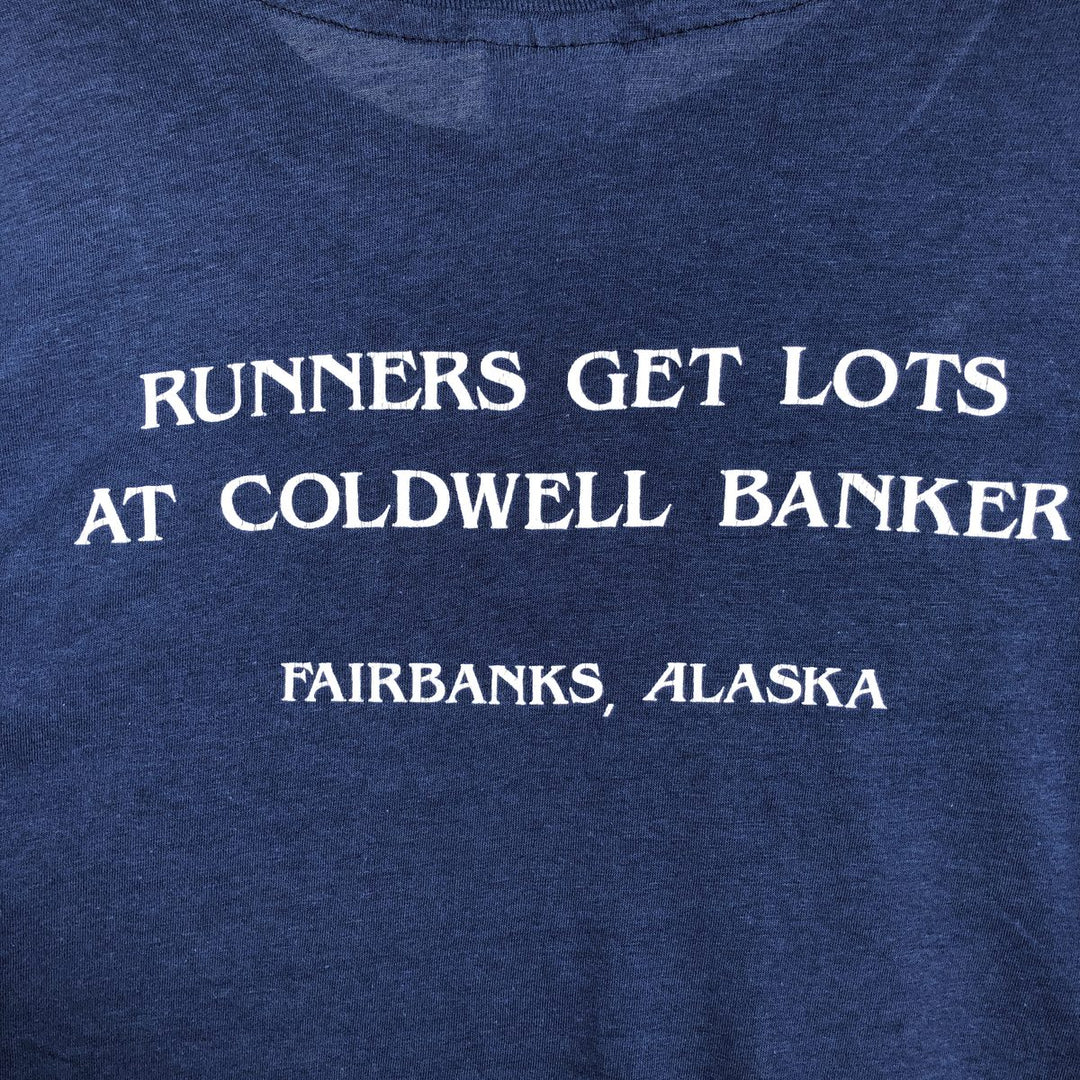 Vintage 1980'S Hanes Fifty-Fifty Blue Tag Print T-Shirt, Made in USA, Men's XL cotton navy blue type Vintage Second Hand