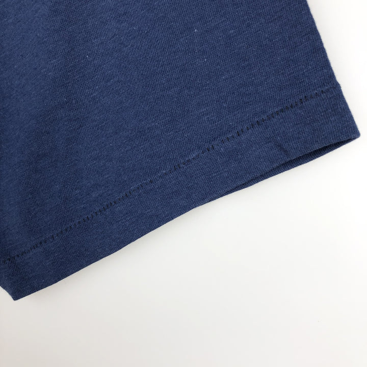 Vintage 1980'S Hanes Fifty-Fifty Blue Tag Print T-Shirt, Made in USA, Men's XL cotton navy blue type Vintage Second Hand