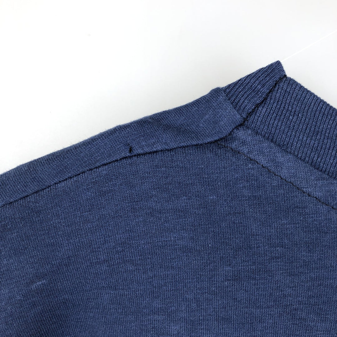 Vintage 1980'S Hanes Fifty-Fifty Blue Tag Print T-Shirt, Made in USA, Men's XL cotton navy blue type Vintage Second Hand