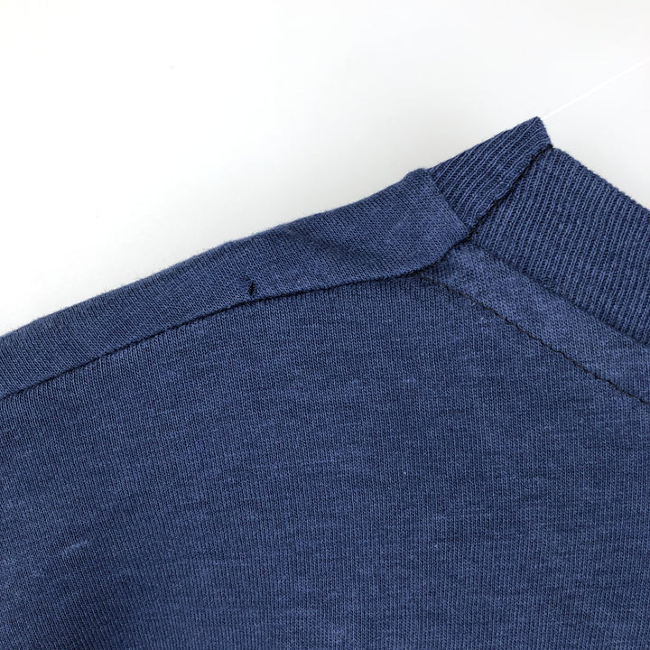 Vintage 1980'S Hanes Fifty-Fifty Blue Tag Print T-Shirt, Made in USA, Men's XL cotton navy blue type Vintage Second Hand