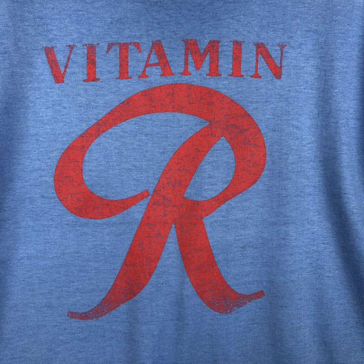 90'S Russell Rainier Beer Advertising T-Shirt, Made in USA, Men's Size M (Equivalent), Vintage polyester blue type Vintage Second Hand