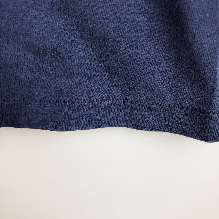 Vintage 80'S Hanes BEEFY-T Blue Tag Printed T-Shirt Made in USA Men's Size L cotton navy blue type Vintage Second Hand