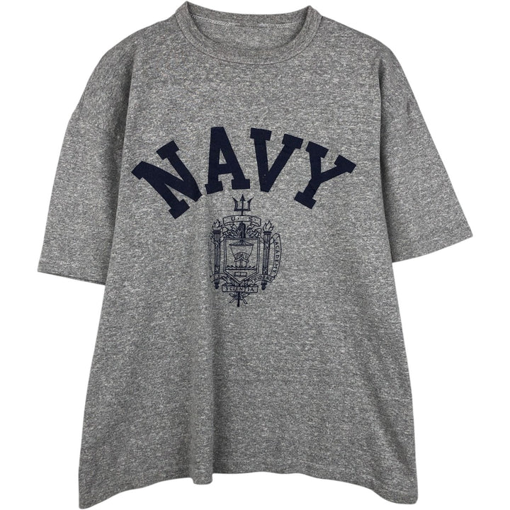 USNA Naval Academy College T-shirt, Men's Size L (approx.), Vintage unclear gray type Vintage Second Hand